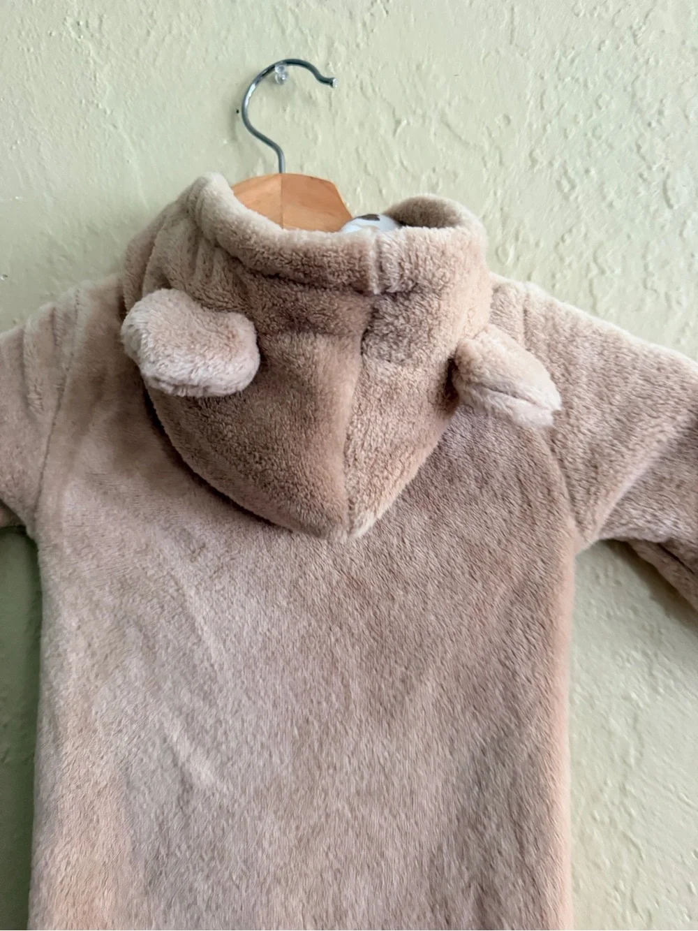 Disney Plush Light Pink Mickey Mouse Hooded Footie